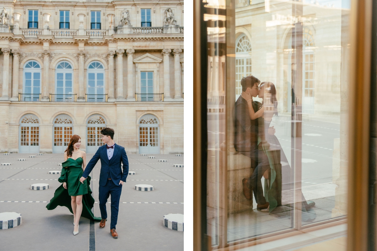 Paris Pre-Wedding Photoshoot with Avenue de Camoens, Port Debily, Bir Hakeim, Tuileries Garden, Louvre Pyramid, Palais Royal, and a Parisian Cafe. by Arnel on OneThreeOneFour 21