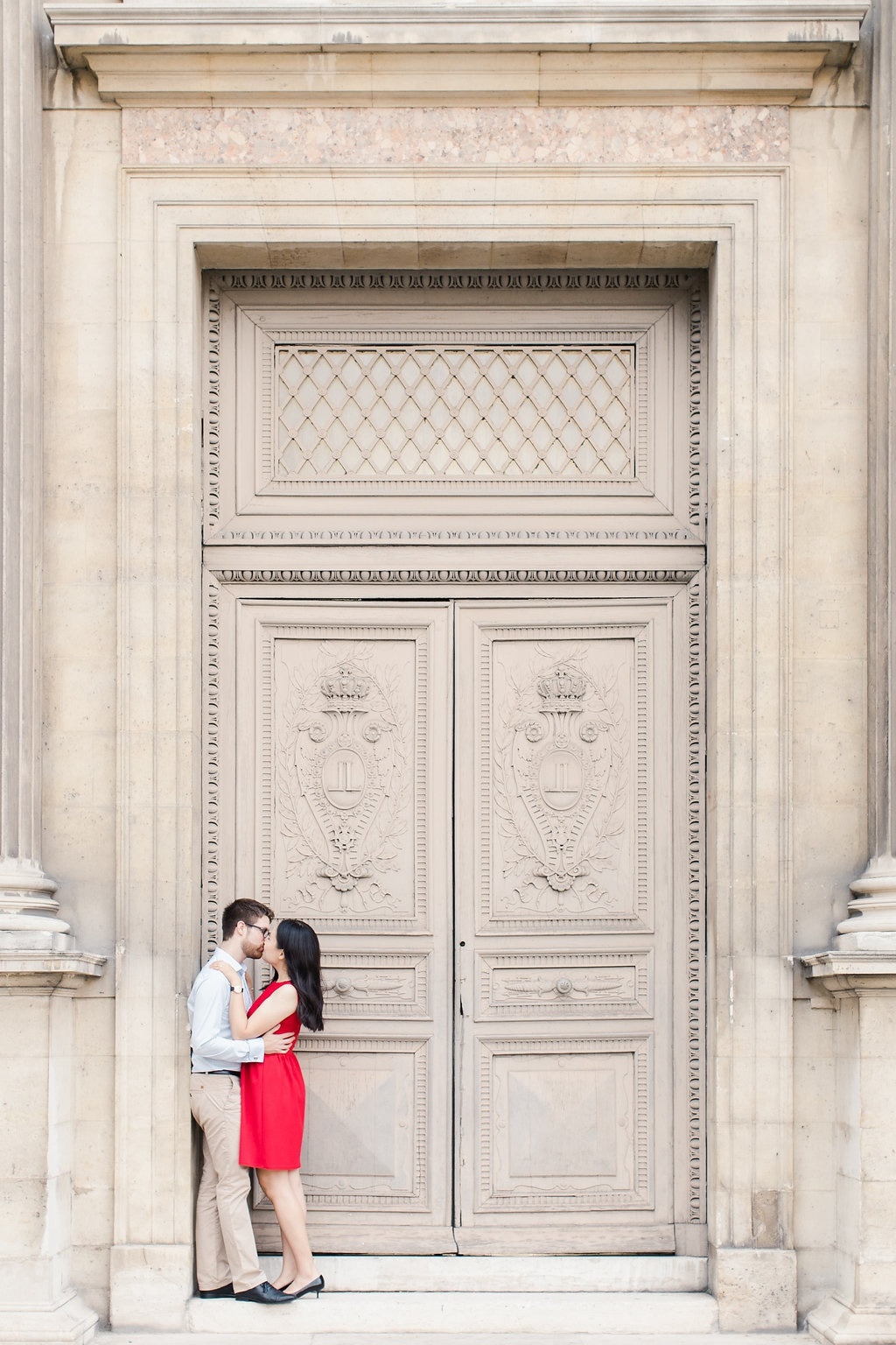 Paris Engagement Photo Shoot Louvre Palace and Tuileries Gardens  by Celine on OneThreeOneFour 3