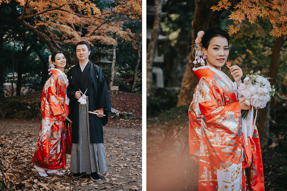 Japan Autumn Pre-Wedding Photoshoot in Tokyo with Maple Leaves by Cui Cui on OneThreeOneFour 5