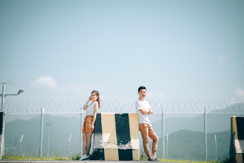 A&R: Hong Kong Outdoor Pre-wedding Photoshoot At Aircraft maintenance area, The Peak, Central by Felix on OneThreeOneFour 1