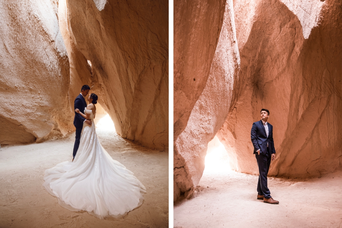 Cappadocia Pre-Wedding Photoshoot Hot Air Balloons Vintage Car Slot Canyon Carpet Shop  by Aric on OneThreeOneFour 11