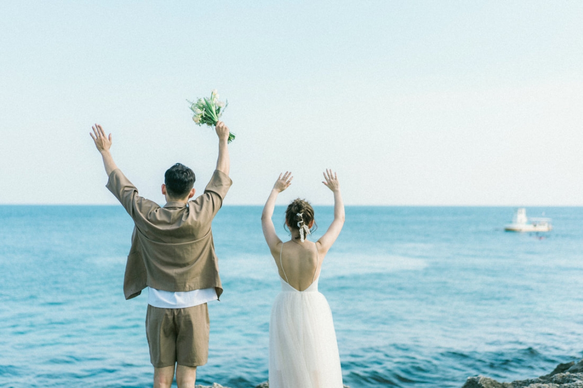 Taiwan Pre-Wedding Photoshoot Scooter Ride Sea Pier by  on OneThreeOneFour 22