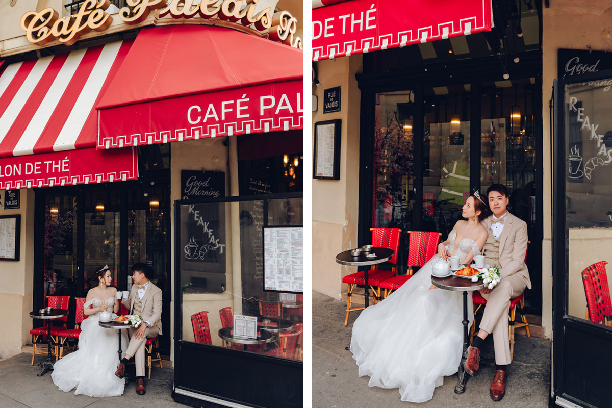 Eternal Love in Paris: Pre-Wedding Photoshoot for Hong Kong Couple | Eiffel Tower, Trocadero, Café, Louvre, Alexandre III Bridge by Arnel on OneThreeOneFour 9