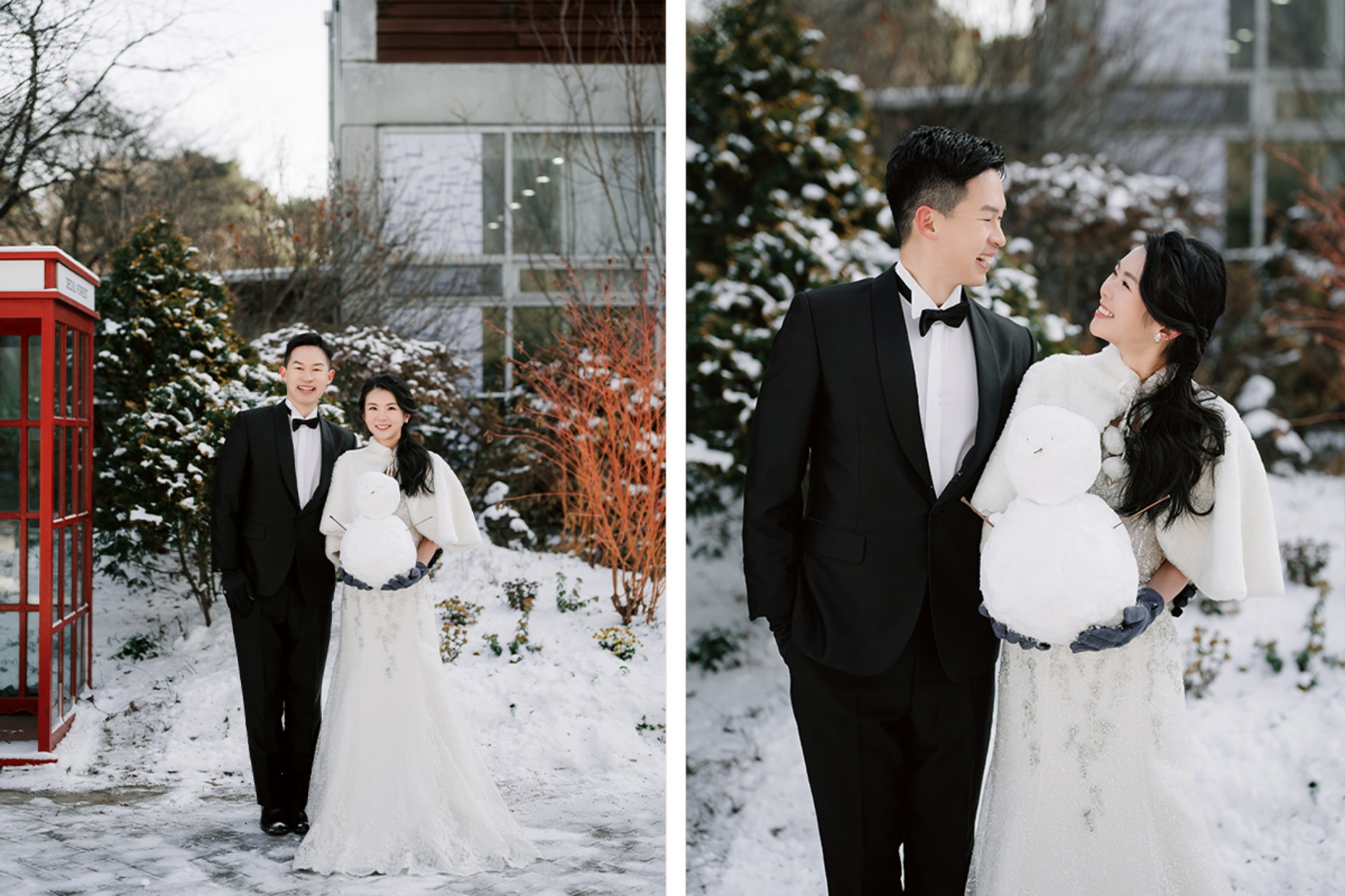 Whispers of Love in Seoul's Winter Wonderland: Snowy Pre-Wedding Extravaganza by Jungyeol on OneThreeOneFour 3