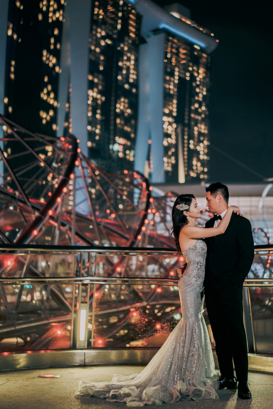 Singapore Pre-Wedding Photoshoot At Cloud Forest, Fort Canning Spiral Staircase And Marina Bay For Korean Couple  by Michael  on OneThreeOneFour 11