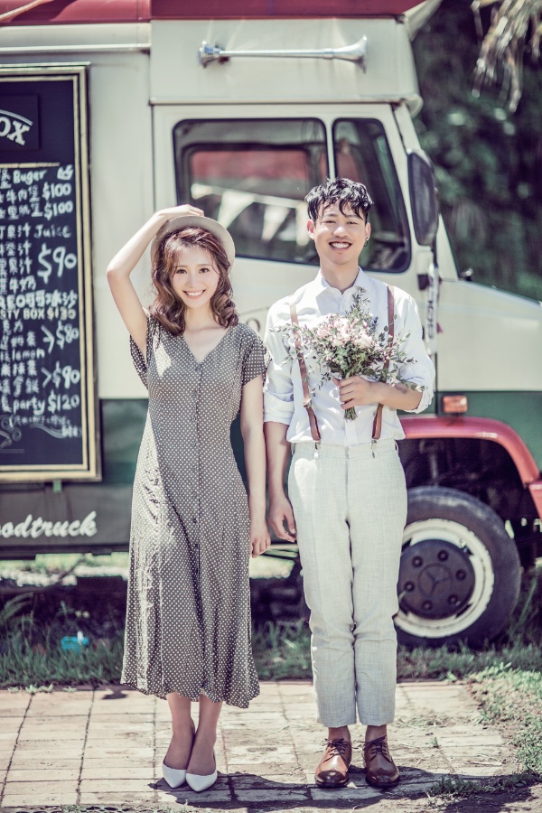 Taiwan Casual Unorthodox Modern Prewedding Photoshoot near Food Truck and Fields by Doukou on OneThreeOneFour 19