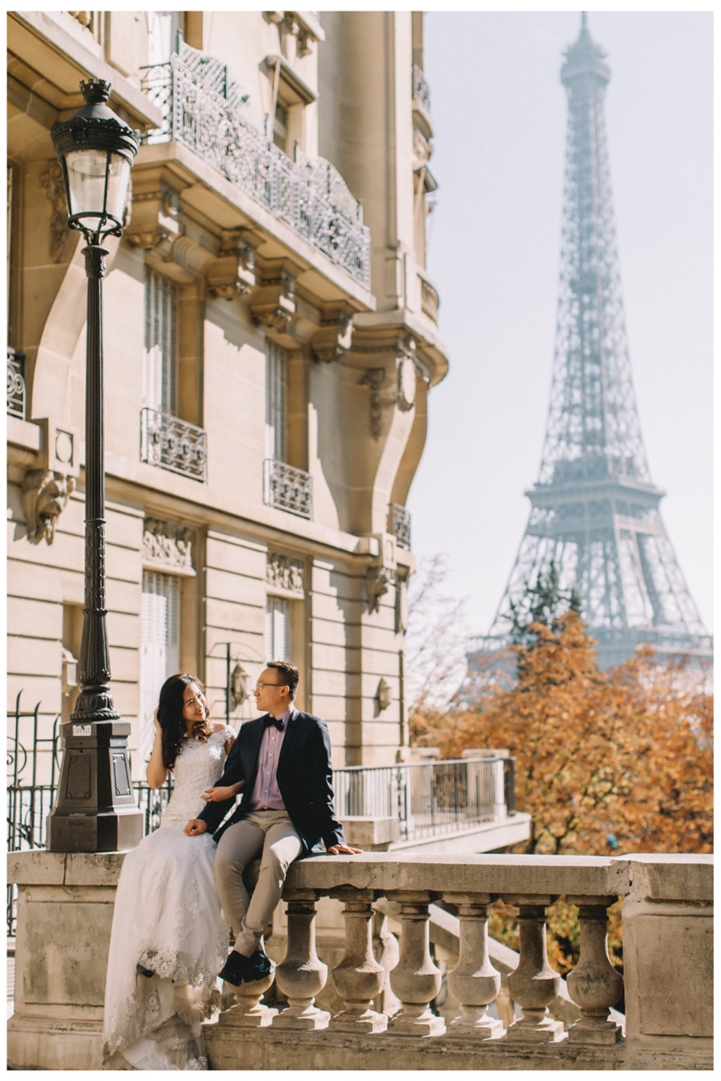 Paris Autumn Wedding Photoshoot At Bir Hakeim Alexandra III Bridge by Vin on OneThreeOneFour 24