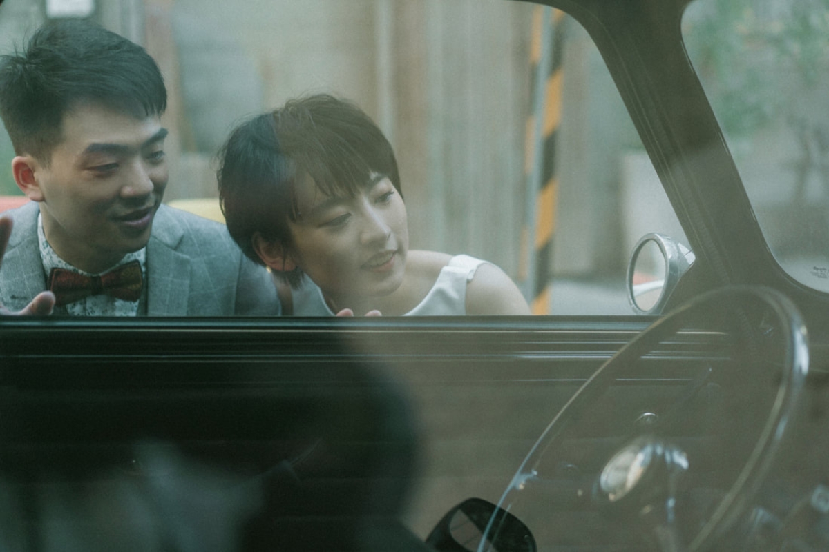 Taiwan Pre-Wedding Photoshoot Quiet Streets Storefronts Beach by  on OneThreeOneFour 2