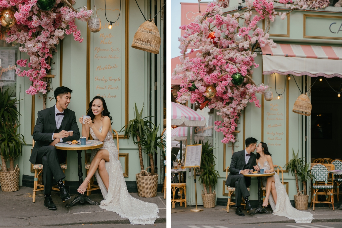 Paris Pre-wedding photoshoot Luxembourg Garden Palais-Royal Eiffel Tower Cafe Saint Honoré Wall of Love by Arnel on OneThreeOneFour 11