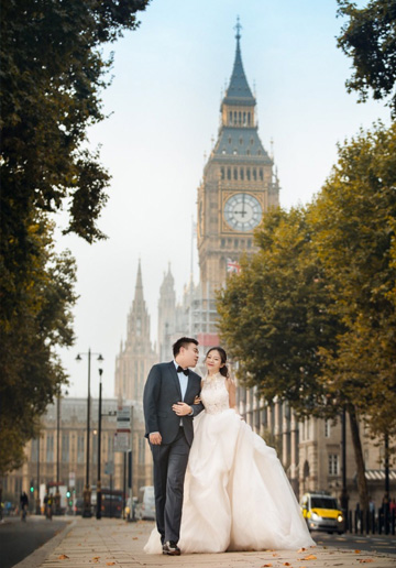 London Pre-Wedding Photoshoot At Big Ben, Tower Bridge And London Eye 