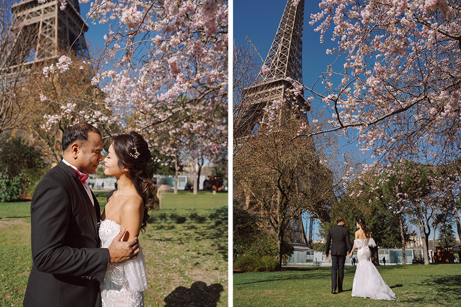 Paris Pre-Wedding Photoshoot with Eiﬀel Tower, Louvre Museum & Arc de Triomphe by Vin on OneThreeOneFour 13