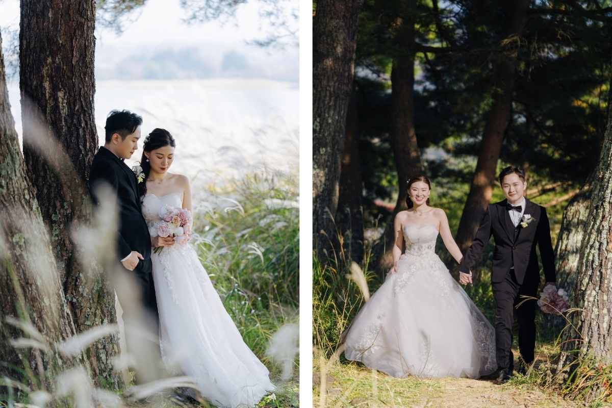 Tokyo Pre-Wedding Photoshoot with Chureito Pagoda, Lake Kawaguchiko, and Lake Yamanaka by Dahe on OneThreeOneFour 12