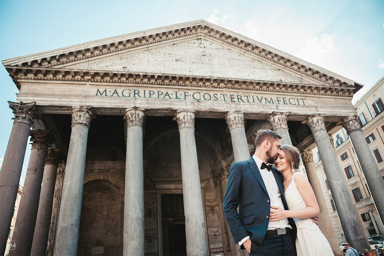 Rome Wedding Photoshoot - Pantheon by Olga  on OneThreeOneFour 7