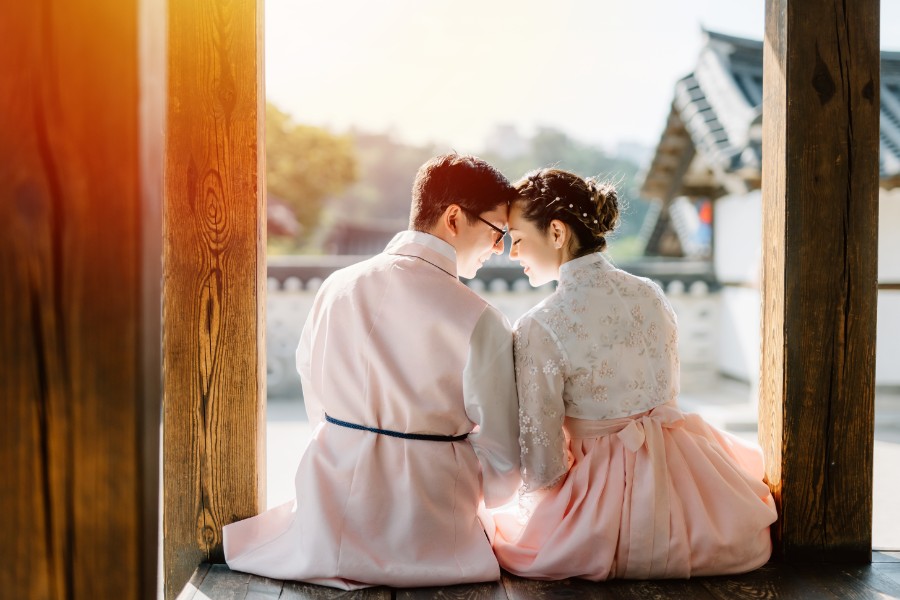 J&A: Korea Hanbok Pre-wedding Photoshoot At Namsangol Hanok Village by Jungyeol on OneThreeOneFour 16