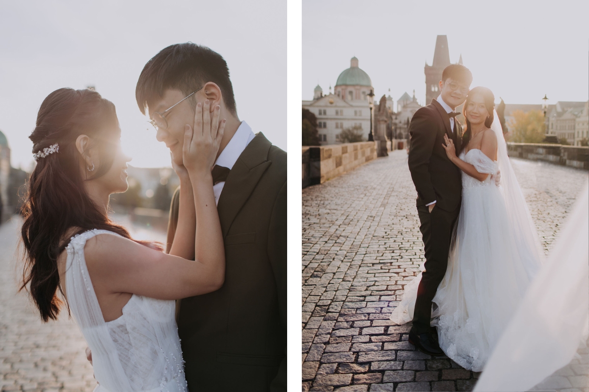 Prague Pre-Wedding Photoshoot with Old Town Square, Astronomical Clock, Charles Bridge and St Vitus Cathedral by Nika on OneThreeOneFour 7