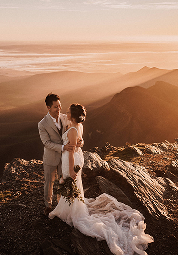 C&S: Perth pre-wedding overlooking a valley, with whimsical forest and lake scene