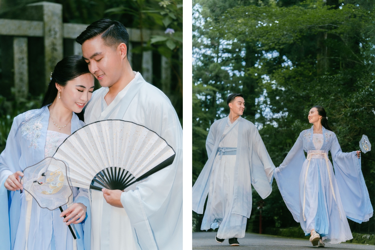 Tokyo Pre-Wedding Photoshoot with Nezu Shrine, Daikanzan Observation Deck, Lake Ashi, and Hakone Shrine by Dahe on OneThreeOneFour 13