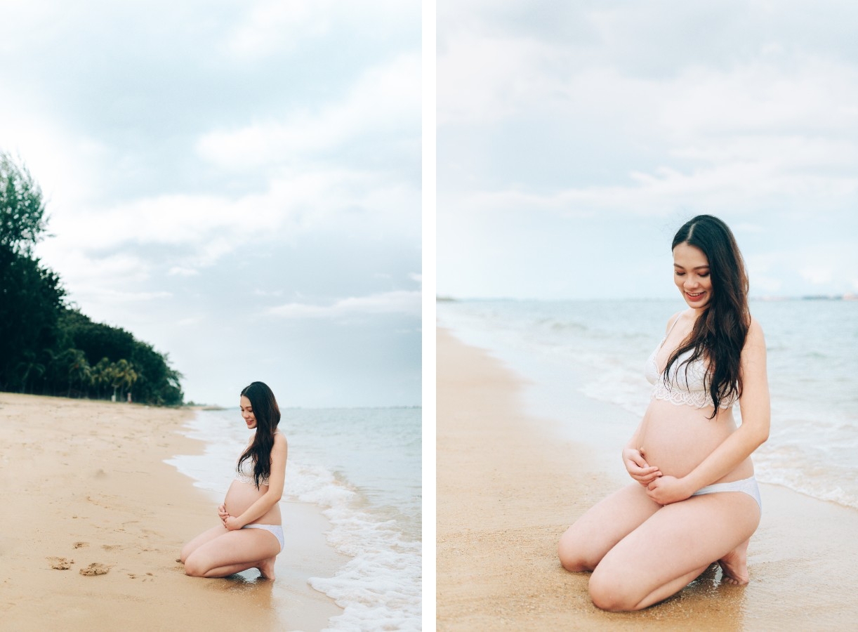Singaporean influencer Faustina's maternity shoot at East Coast Park by Toh on OneThreeOneFour 14