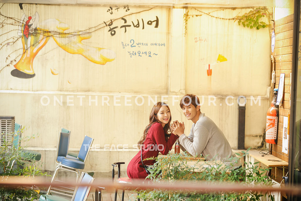 Korean Studio Pre-Wedding Photography: Hongdae (홍대) (Outdoor) by The Face Studio on OneThreeOneFour 4