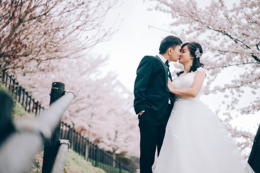 Japan Tokyo Pre-Wedding Photoshoot At Traditional Japanese Village And Pagoda During Sakura Season by Lenham on OneThreeOneFour 20