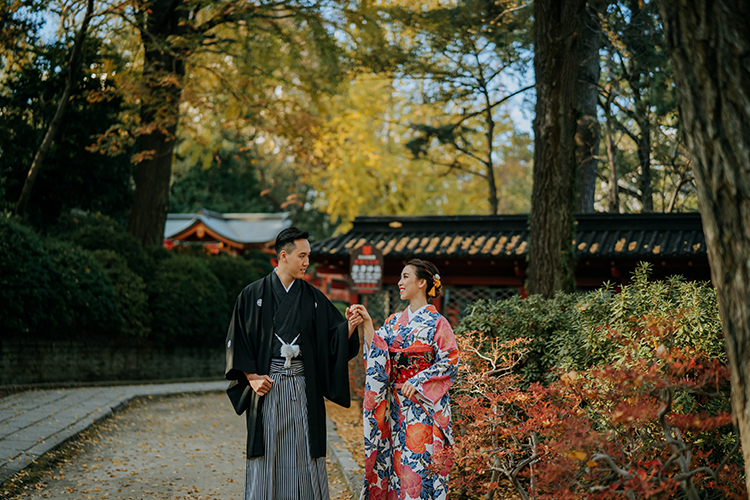 tina yong tokyo japan kimono wedding photoshoot nezu shrine