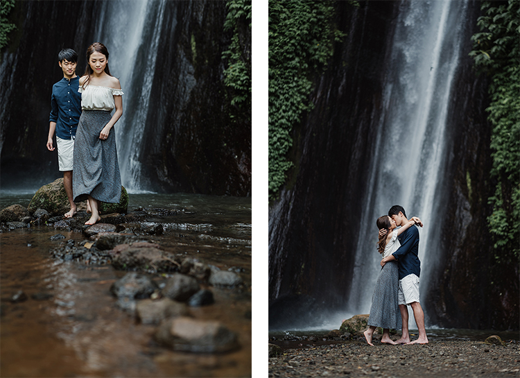 wedding photoshoot bali waterfall