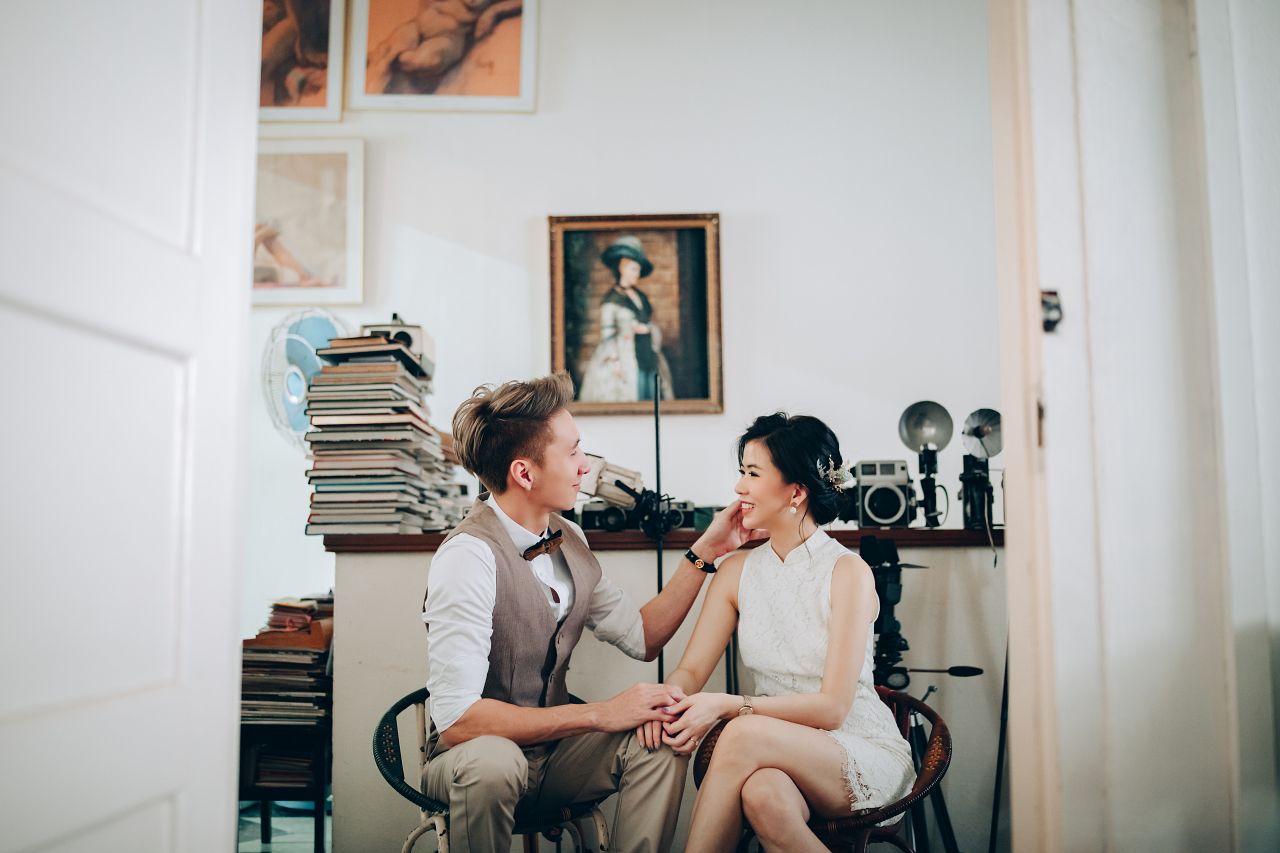 Vintage Studio Pre-Wedding Photoshoot by Chan on OneThreeOneFour 17