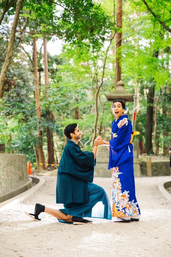 P&K: Indian Kimono Proposal Photoshoot in Kyoto by Daniel on OneThreeOneFour 15