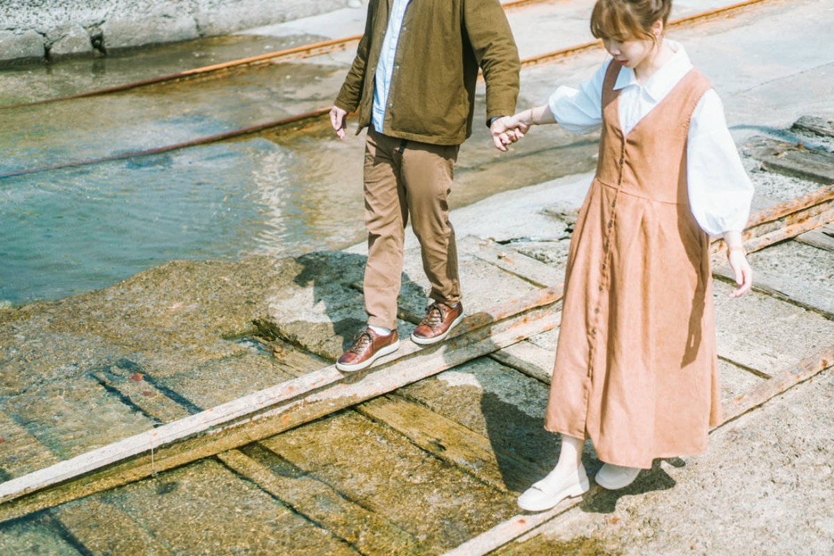 Taiwan Pre-Wedding Photoshoot Ferry Ride Pier Old Town Sea Beach by  on OneThreeOneFour 4