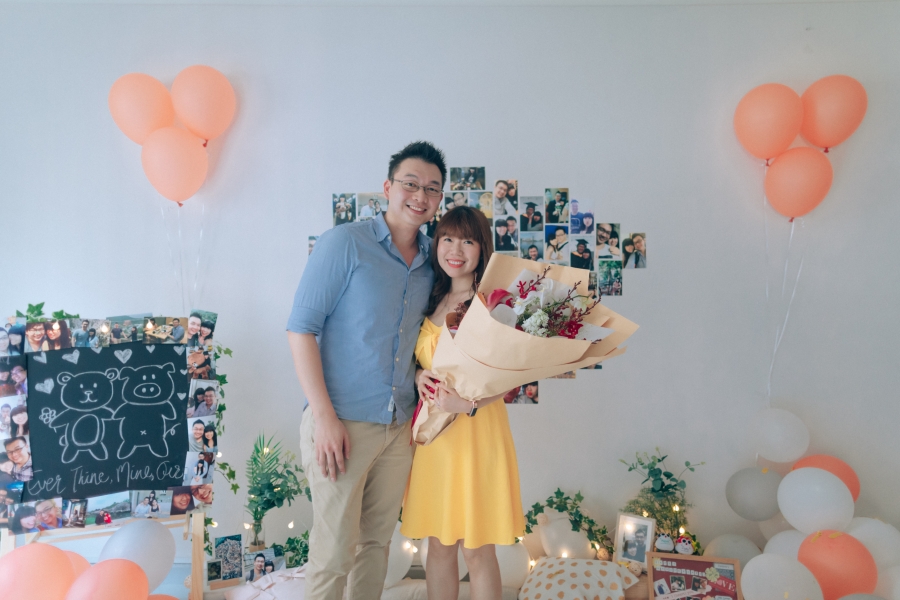 Singapore Surprise Wedding Proposal Photoshoot In Couple's New House by Cheng on OneThreeOneFour 21