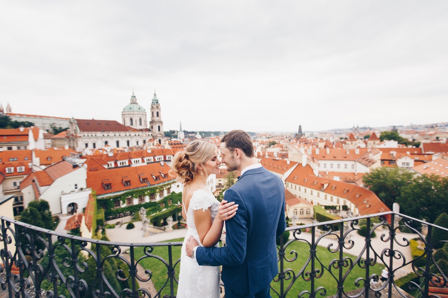 Prague Pre-Wedding Photoshoot At Vrtba Garden And Charles Bridge  by Nika  on OneThreeOneFour 7