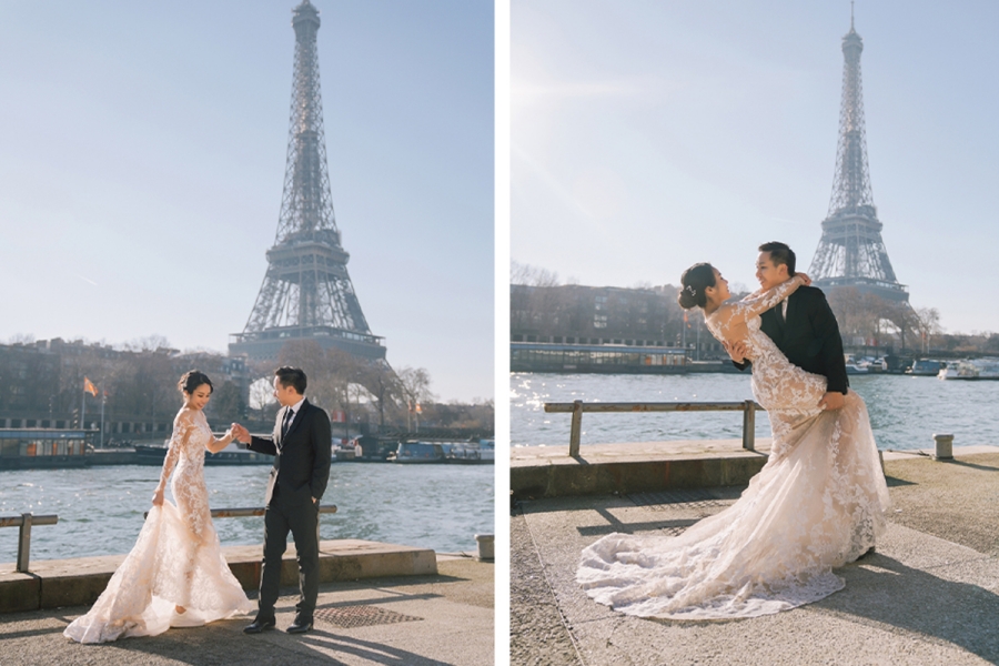 Elegance in Every Frame: Victoria & Eugene's Parisian Engagement Photoshoot by Vin on OneThreeOneFour 16