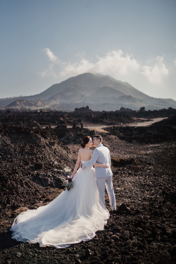 B&R: Pre-wedding photoshoot at Mount Batur Pinggan, Kintamani Lava Field, flower field and Mengening Beach by Hendra on OneThreeOneFour 7