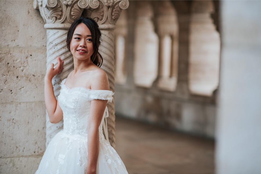 A&A: Budapest Winter Pre-wedding Photoshoot at Fisherman’s Bastion and Széchenyi Chain Bridge by Drew on OneThreeOneFour 8