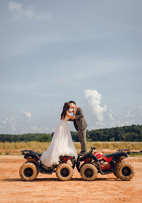 Bintan Pre-Wedding Photoshoot: Xiao Qian & Xavier's Romantic Shoot at ANMON Resort, Blue Lake, Sand Dunes & ATV Adventure